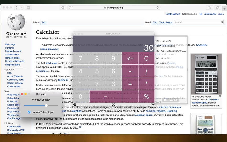 #3. EasyCalculator (macOS) بواسطة: Tamas Iuliu