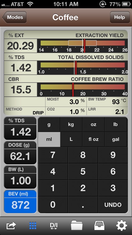 VST CoffeeTools for iPhone