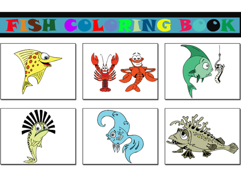 Screenshot #4 pour Fish Coloring Book