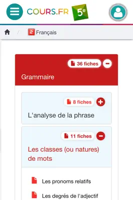 Game screenshot Cours.fr 5e apk