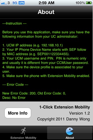 1-Click Extension Mobility screenshot 3