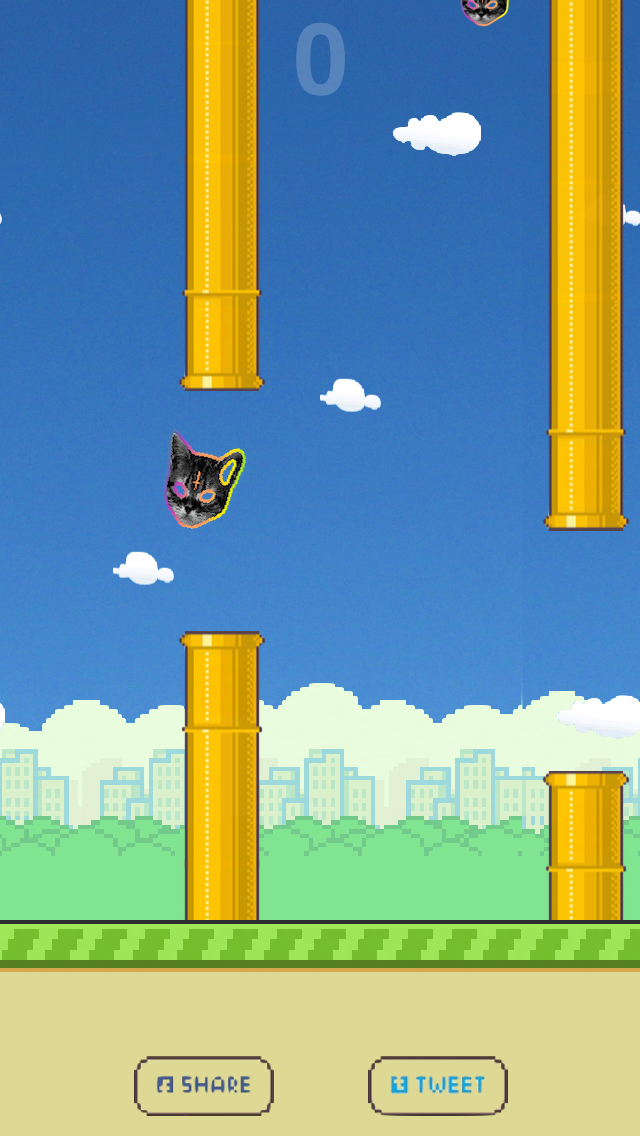 Flying Tron Cat Screenshot