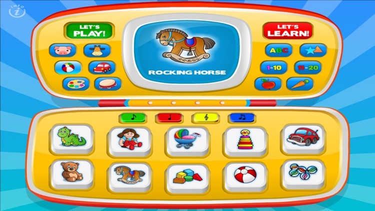 Magic Laptop Preschool All-In-One • Activity Kids Learning Toy Phone - TeachMe Farm and Zoo Animals, Colors, Shapes, Letters, Numbers, Vehicles, Alphabet, Toys, Fruits - Games for Baby, Toddler and Preschool Children by Abby Monkey® screenshot-4