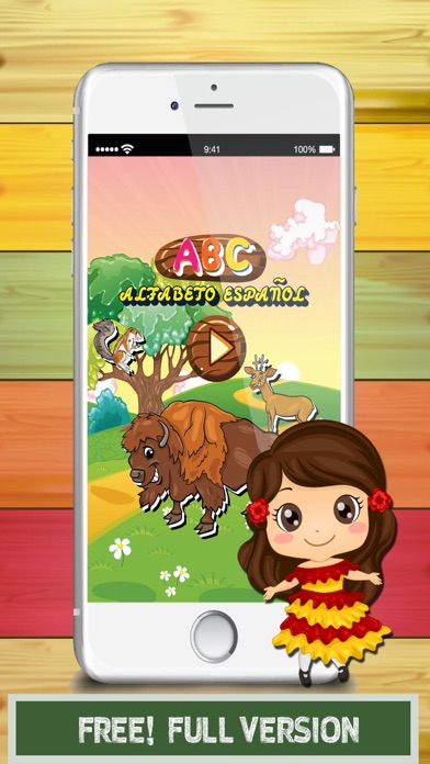 Screenshot #1 pour ABC Animals Spanish Alphabets Flashcards: Vocabulary Learning Free For Kids!