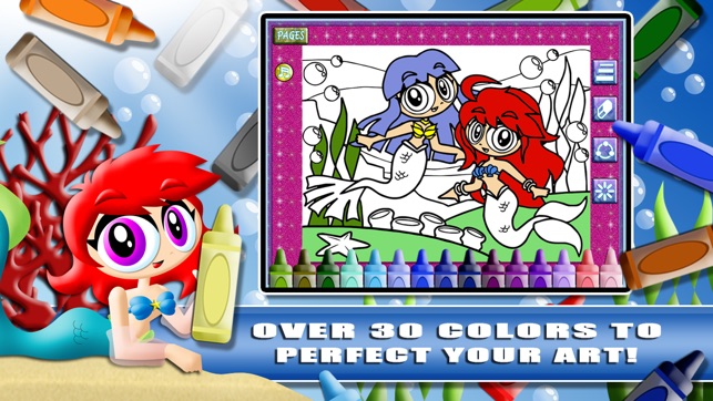 Girls Coloring World - My First Fairy Mermaid Color & Play M(圖4)-速報App