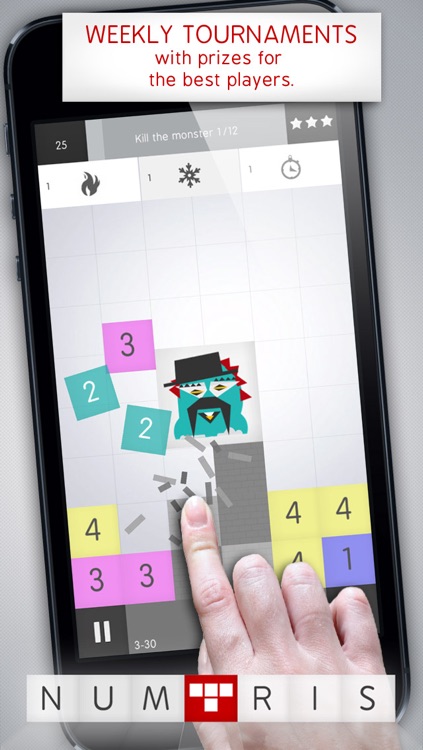 Numtris: best addicting logic number game with cool multiplayer split screen mode to play between two good friends. Including simple but challenging numeric puzzle mini games to improve your math skills. Free! screenshot-4