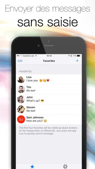 Capture d'écran de Quick Actions Pour Threema - Un Raccourci Vers Threema Directement Depuis Votre Homescreen ! sur iPhone 4