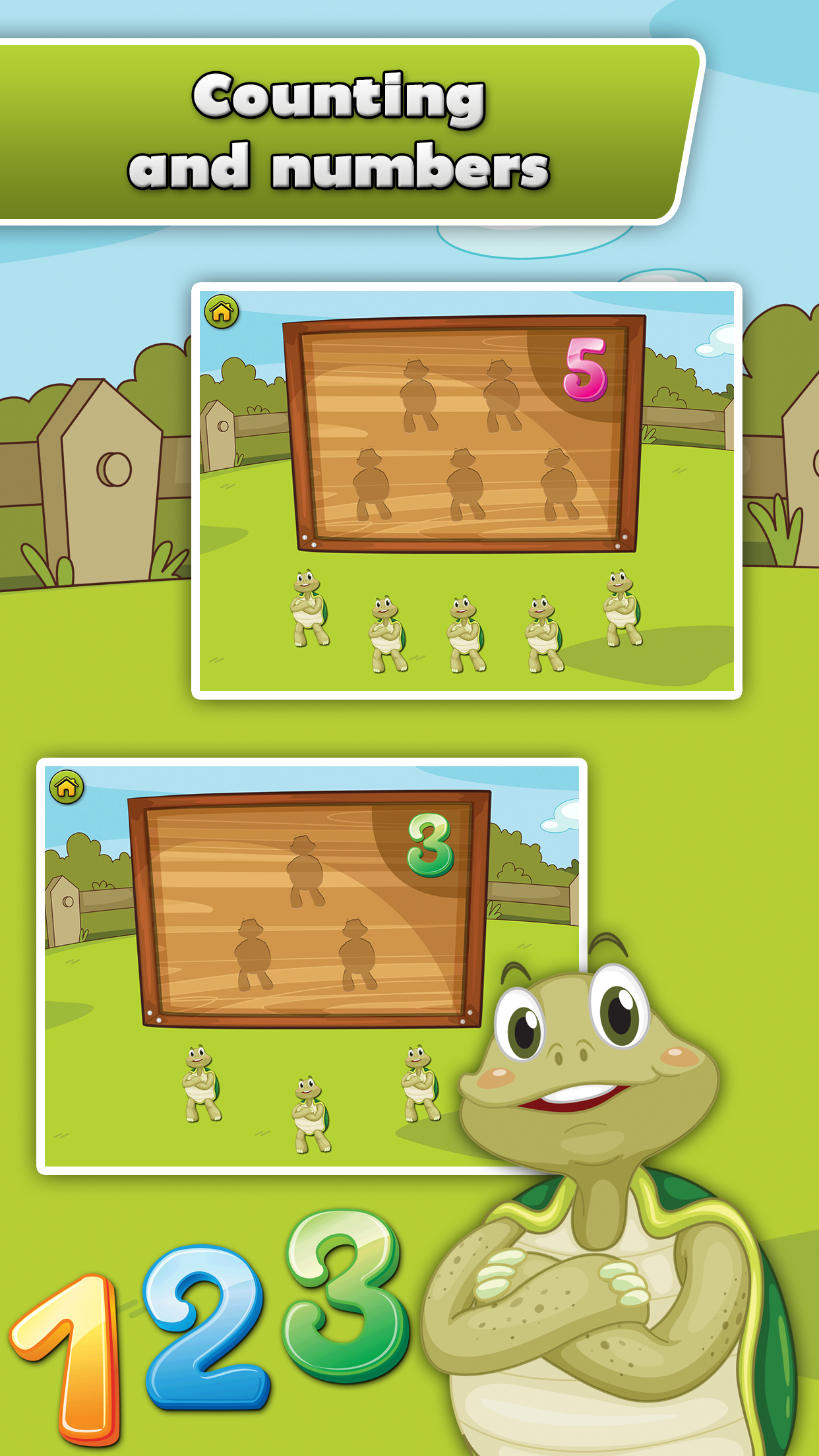Turtle Math for Kids - Children Learn Numbers, Addition and Subtraction screenshot 4