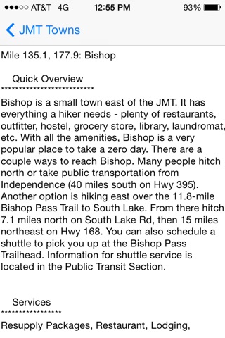 John Muir Trail Towns screenshot 2