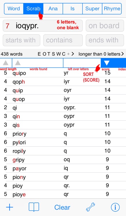 English Words Finder PRO - find the best words for crossword, Wordfeud, Scrabble, cryptogram, anagram, spelling and rhyme