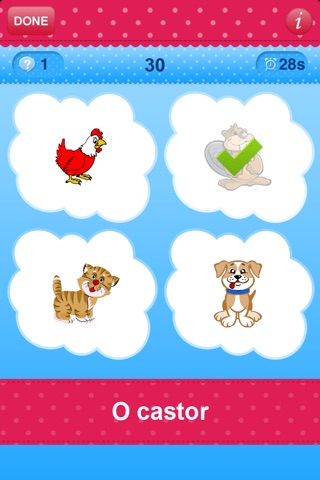 iPlay Portuguese: Kids Discover the World - children learn to speak a language through play activities: fun quizzes, flash card games, vocabulary letter spelling blocks and alphabet puzzles screenshot 3