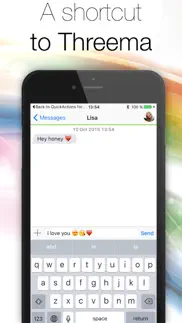 quick actions for threema - a shortcut to threema right from your homescreen! iphone screenshot 2