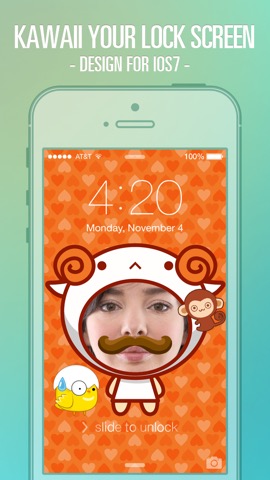 Pimp Lock Screen Wallpapers Pro - Cute Cartoon Special for iOS 7のおすすめ画像4