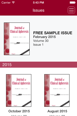 Journal of Clinical Apheresis screenshot 3