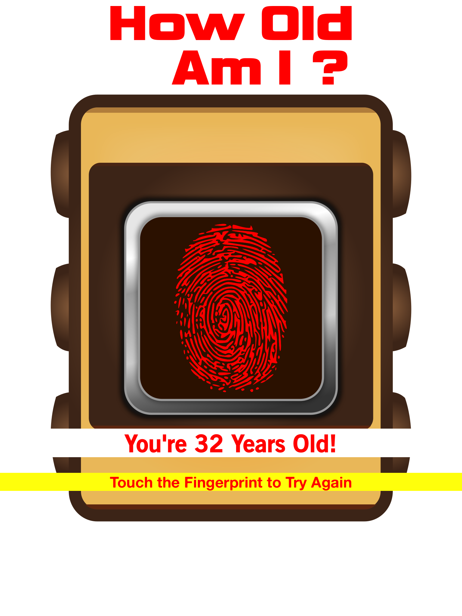How Old Am I - Age Guess Scanner Fingerprint Booth Touch Test + HD