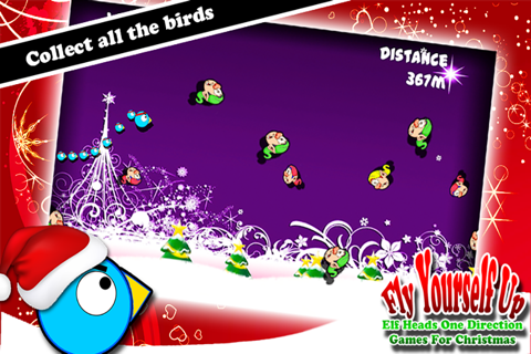 Fly Yourself Up - Elf Heads One Direction Games for Christmas screenshot 4