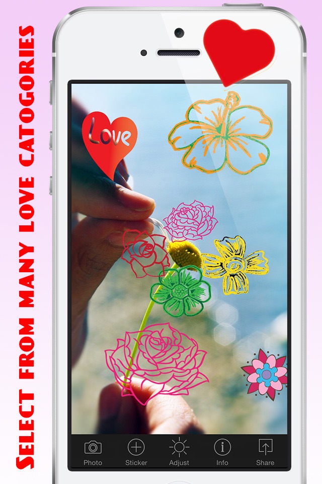 Love Stickers - Add unlimited love, heart, kiss, dance stickers to your photos. Put stickers on your photos. Stickers for Instagram, Facebook, Flickr, Twitter, Valentines Day Free screenshot 3