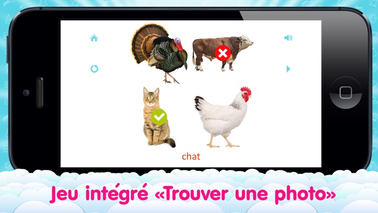 French Flashcards for Kids and logic game «Find a Picture»
