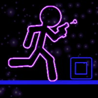 Glühen Stick-Mann Laufen  Neon Laser Pistole-Mann Läufer Rennen Free
