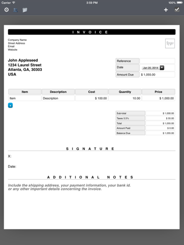 PDF Invoice Generator : Quick and Easy invoicing template app for the mobile freelancersのおすすめ画像3