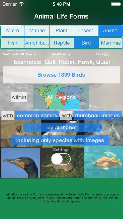 Life Forms of the World - A Comprehensive Life Form App