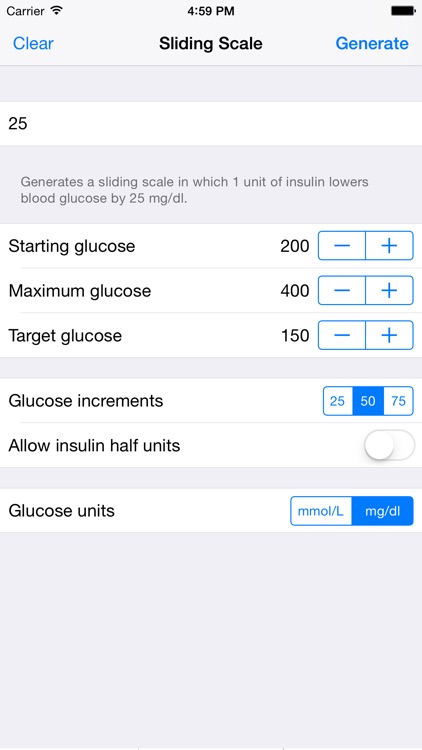 Sliding Scale - for doctors and nurses prescribing insulin
