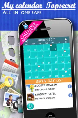 Game screenshot MyCalendar TopSecrete Free - Hide and lock private photo,video and secret info + protected by BirthDay Calendar mod apk