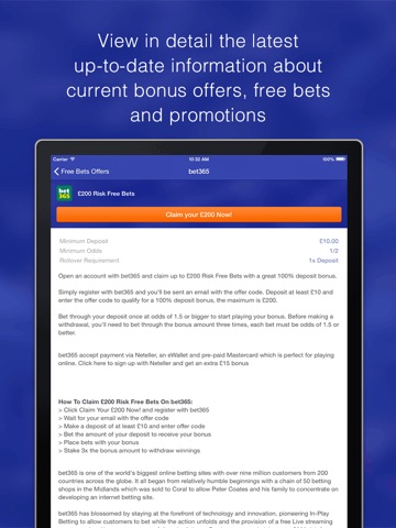 Free Bets HD, Bookmaker Betting, Offers and Betting Tips screenshot 3