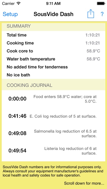SousVide Dash