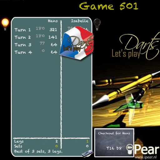 Let's Play Darts Scorekeeper HD iOS App
