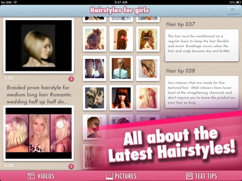Hairstyles for Girls - Free screenshot 2