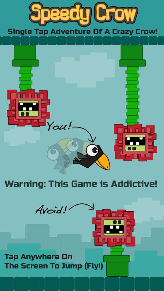 Speedy Crow-The Single Tap Adventure Of A Funny Flying Crazy Bird! - 1.1 - (iOS)