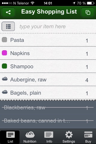 2in1 Shopping List screenshot 2