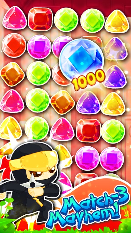 Jewel's Ninja Match-3 - diamond game and kids digger's mania hd free