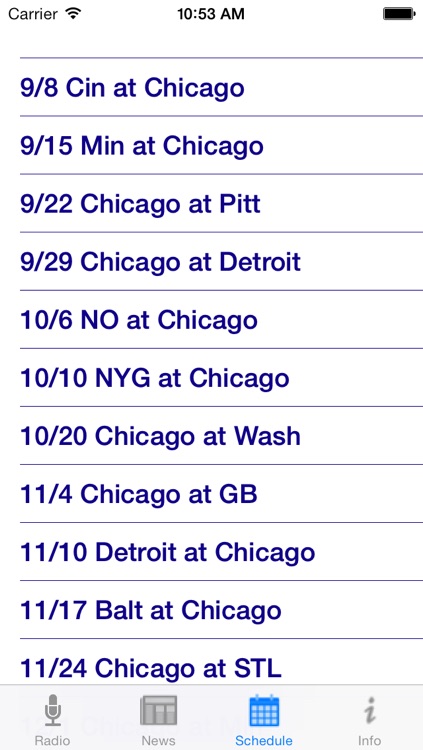 Radio for Chicago Bears