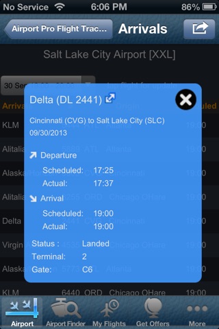 Salt Lake City Airport Info + Flight Tracker screenshot 2
