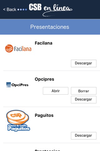CSB en linea screenshot 2