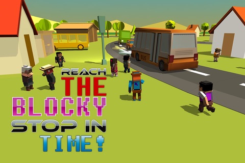 Uphill Bus Driving Mania – Blocky transporter Simulation game screenshot 4