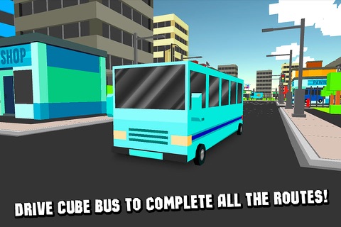 Pixel Bus Simulator 3D screenshot 2