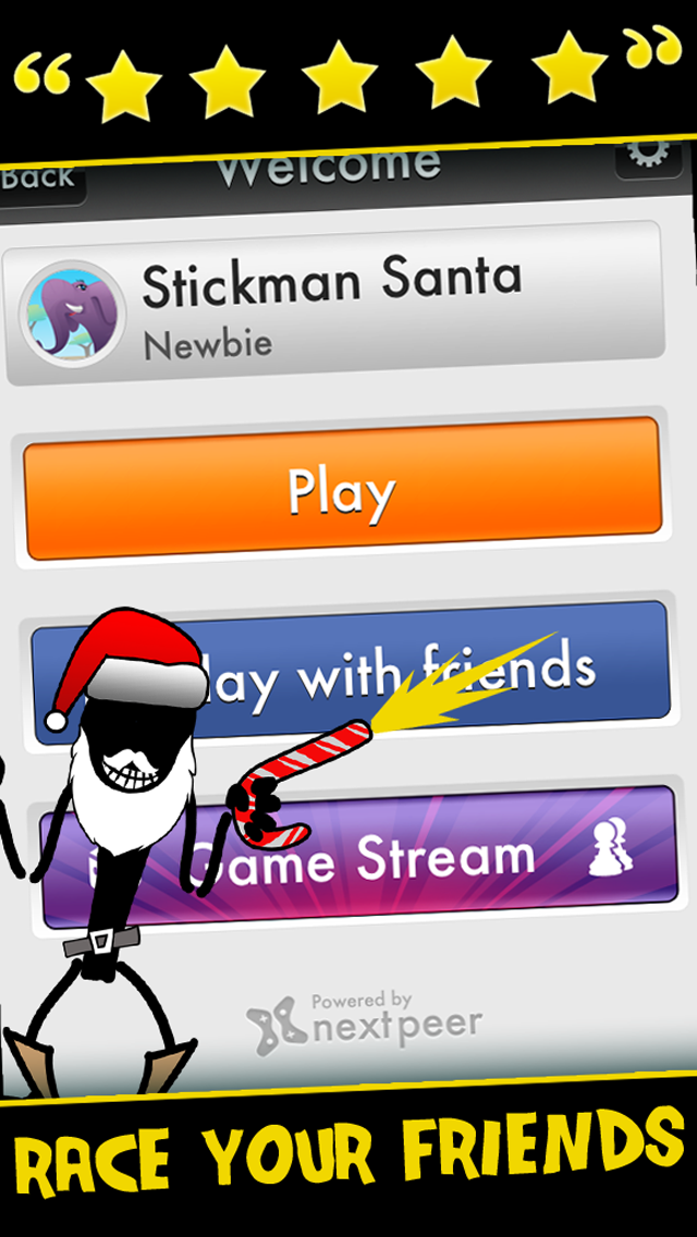 Screenshot #3 pour Addictive jeu de course stick-man de Noël: Renne Run: meilleur jeux vacances gratuitement (Santa Stampede Christmas Rein-deer Run Racing 2013 2014)
