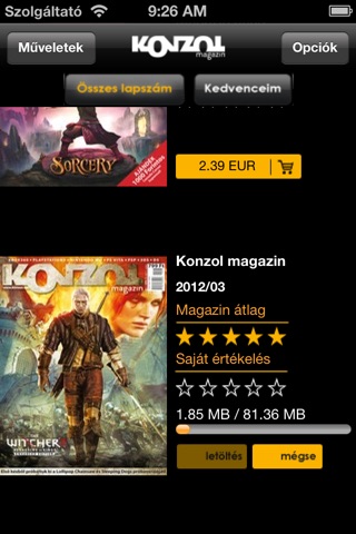 Konzol magazin screenshot 2