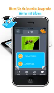 Learn German and Portuguese: Memorize Words - Free screenshot #2 for iPhone