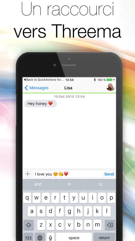 Quick Actions for Threema - A shortcut to Threema right from your Homescreen! screenshot 2 of 4