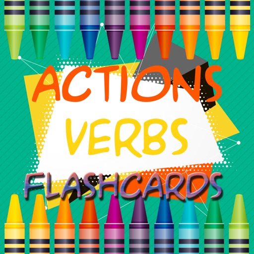 Actions Verbs Flashcards - coloring pages for kids iOS App