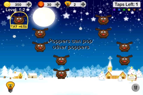 Popping Reindeers - "Christmas Chain Reaction Puzzle" screenshot 2