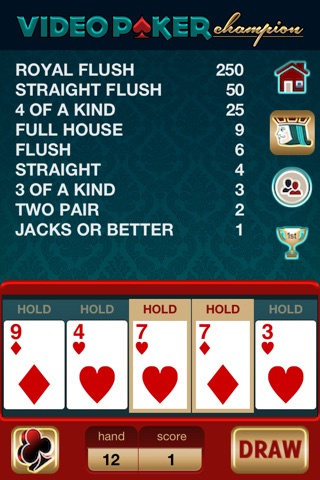 Video Poker Champion - Jacks Or Better screenshot 3