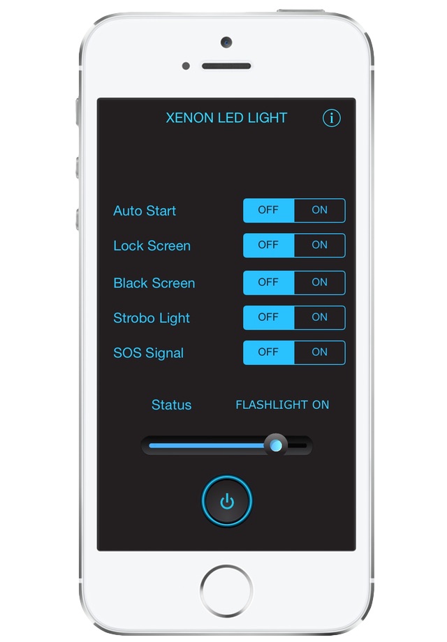 XENON LED Light - Regulate Brightness, Quick-Start, SOS-Function, Strobe-Light, Black-Screen & Lock-Screen screenshot 4
