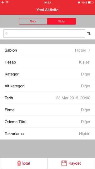 Cep Bütçem iPhone Ekran Görüntüsü 3