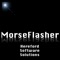 MorseFlasher uses your devices flash to emit morse code, you can set up a default message or enter any word or sentence and have your device flash the morse