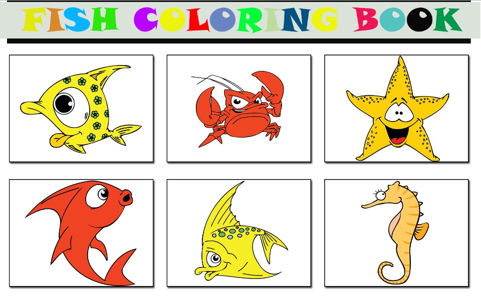 Learn to Draw Fish Coloring Book for Children screenshot 2